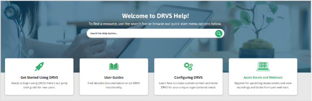 Azara DRVS Help section