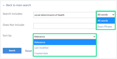 Azara Search Criteria