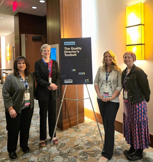 Azara User Conference attendees participating in a pre-conference workshop.